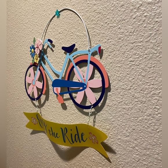 Bicycle Decor Bundle, Bicycle Wood Sign Enjoy The Ride Wall & Hello Spring Decor - Picture 8 of 16